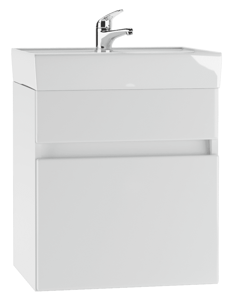 Тумба в ванную Айсберг Енисей 50 Классик подвесная, с одним ящиком, DA3008T