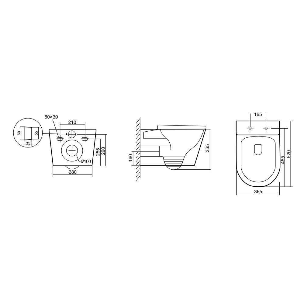 Унитаз подвесной Triton-Pro Verso, VO-0832 (Щ0000057971) — изображение 2