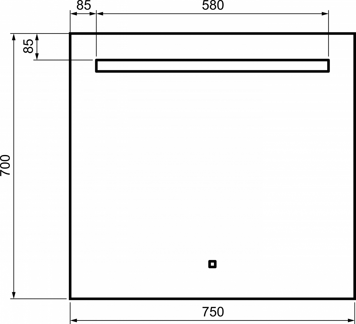 Зеркало Домино Good Light 75 с подсветкой, GL7007Z — изображение 5