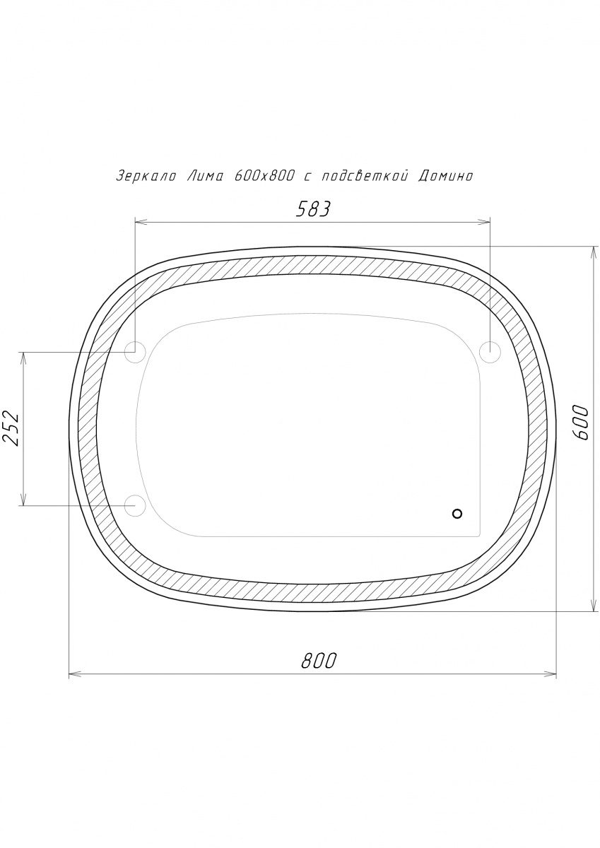 Зеркало Домино Лима 600х800 с подсветкой, GL7063Z — изображение 6