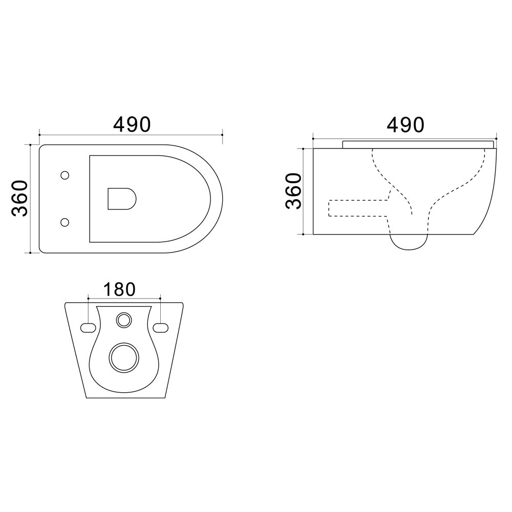 Унитаз подвесной KK-POL Latona, T/018/0/K — изображение 2