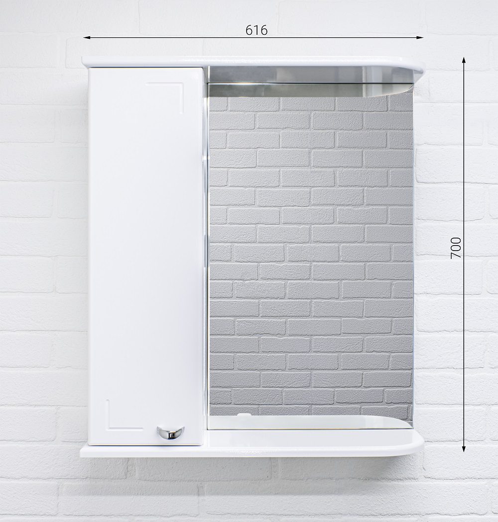 Зеркало-шкаф Айсберг Классик 60 левый, DA1052HZ — изображение 6