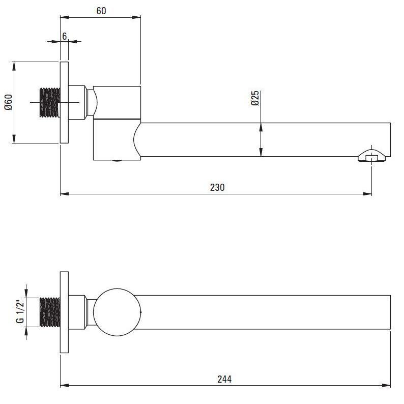 Настенный излив для смесителя складной DEANTE CASCADA GOLD NAC Z87K — изображение 2