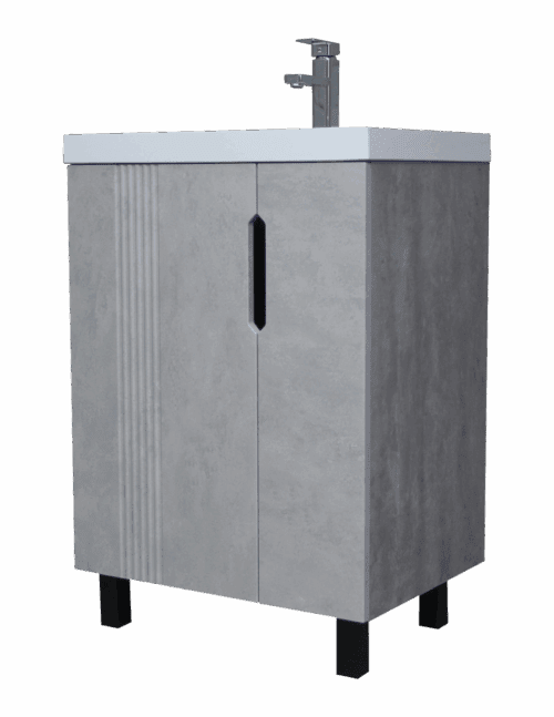 Тумба в ванную Айсберг Bazis 60 Марта без ящика, Бетон, DA3503T