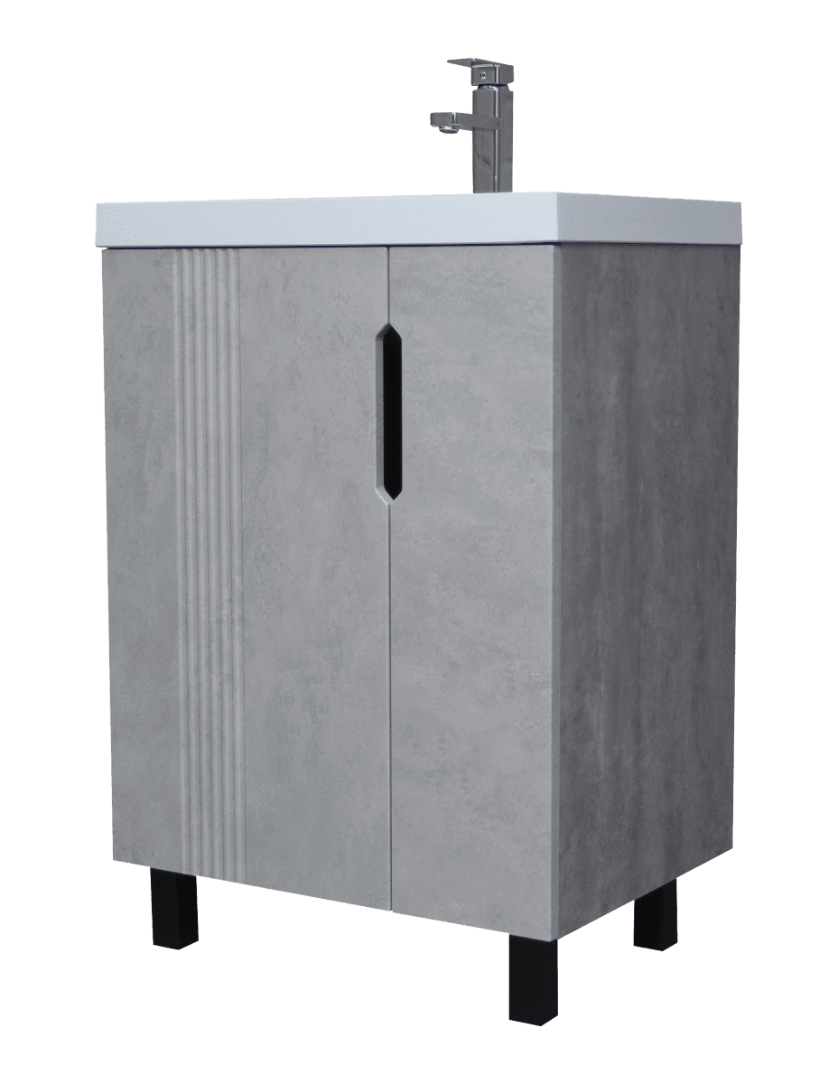 Тумба в ванную Айсберг Bazis 60 Марта без ящика, Бетон, DA3503T