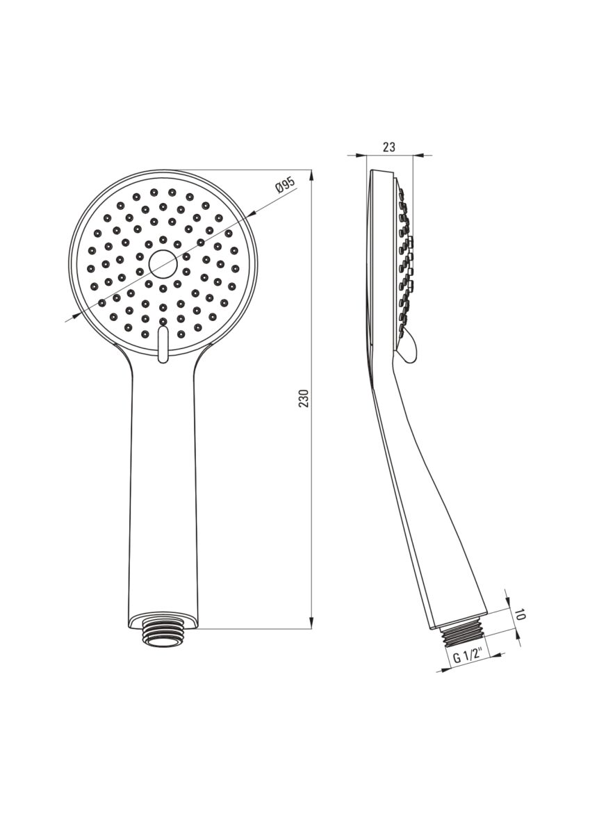 Лейка для душа 3-режимная DEANTE BORO NERO NER N5RS — изображение 2