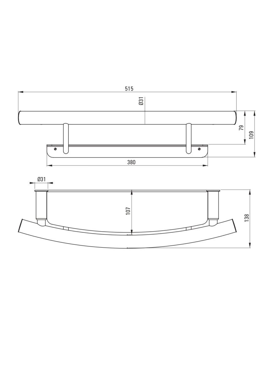 Полка-поручень в ванную комнату DEANTE VITAL NIV 041L — изображение 5