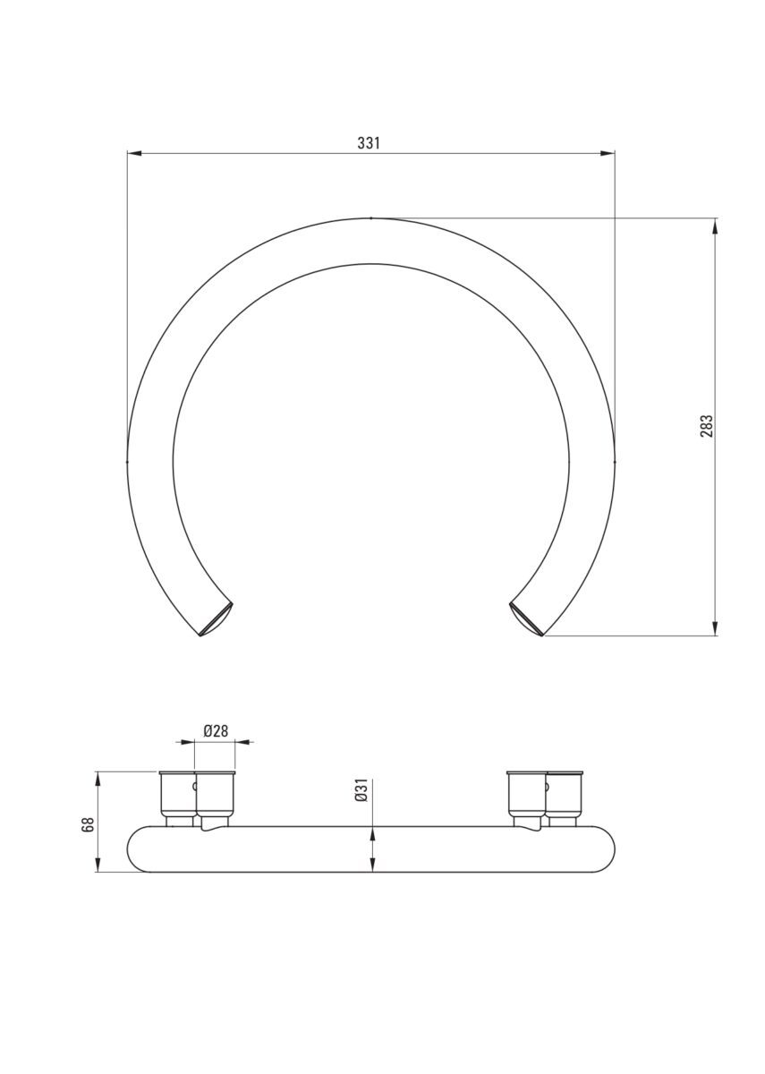 Поручень DEANTE VITAL NIV B41G, дуга — изображение 4