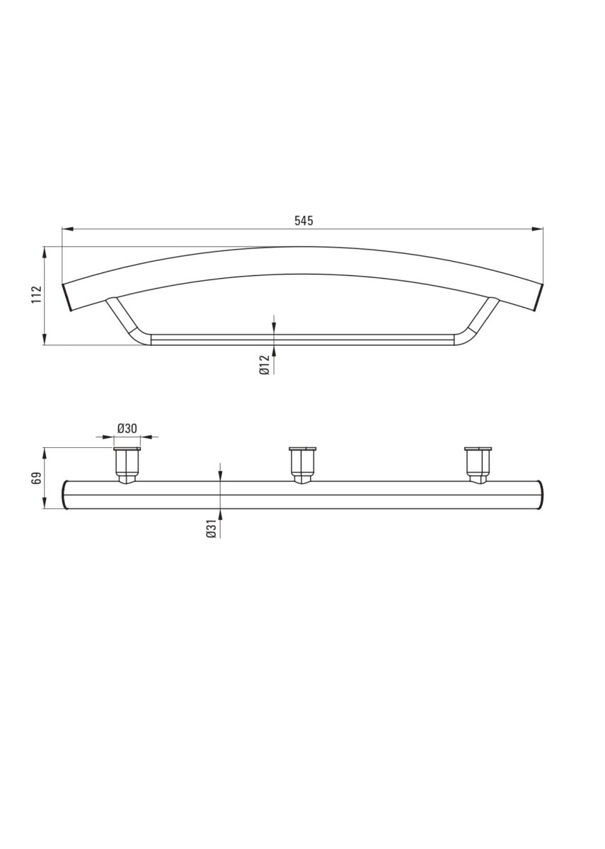 Держатель для полотенца DEANTE VITAL NIV B41H, рейлинг 50см — изображение 4