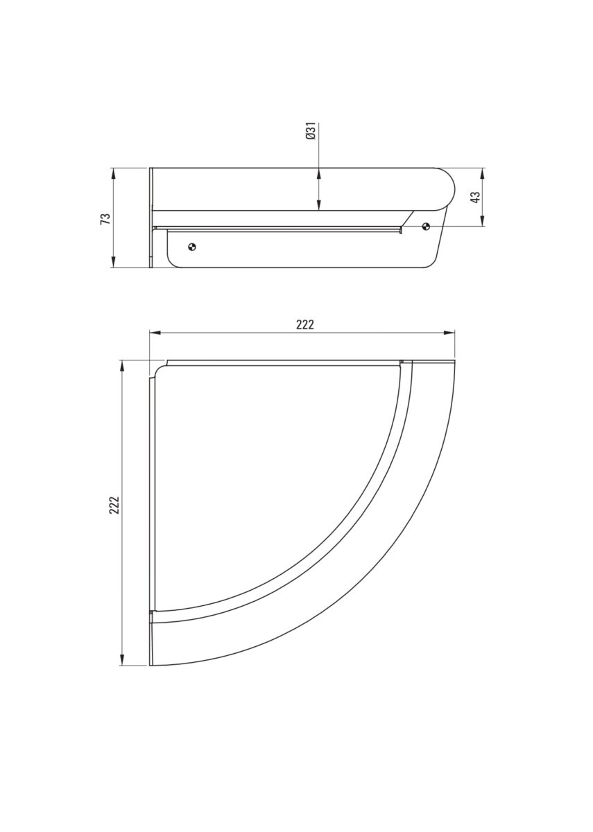Полка в ванную комнату DEANTE VITAL NIV B41K, угловая — изображение 4