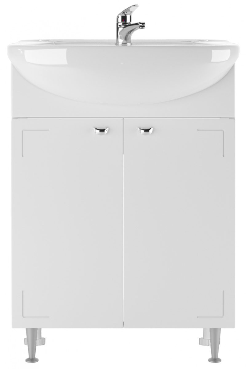 Тумба в ванную Айсберг Уют 60 Классик с корзиной для белья, DA1025T — изображение 3