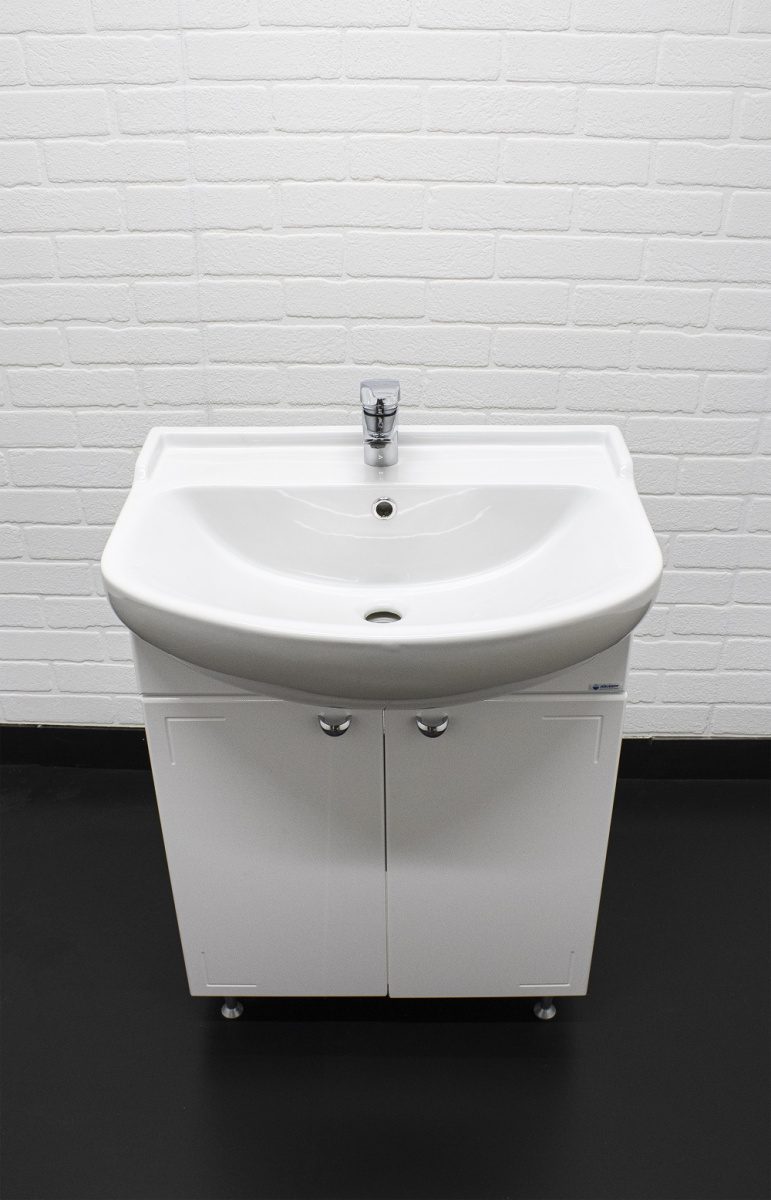 Тумба в ванную Айсберг Уют 60 Классик с корзиной для белья, DA1025T — изображение 6