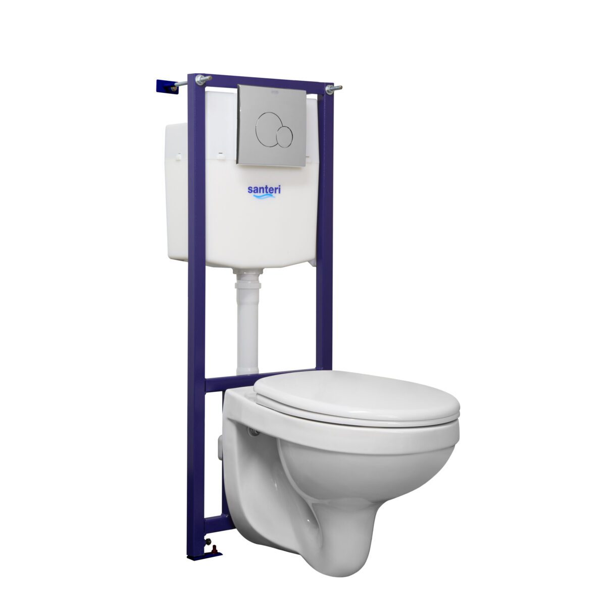 Комплект инсталляции Santeri Альфа Комфорт с унитазом и кнопкой (хром/глянец), 138164S0000B0