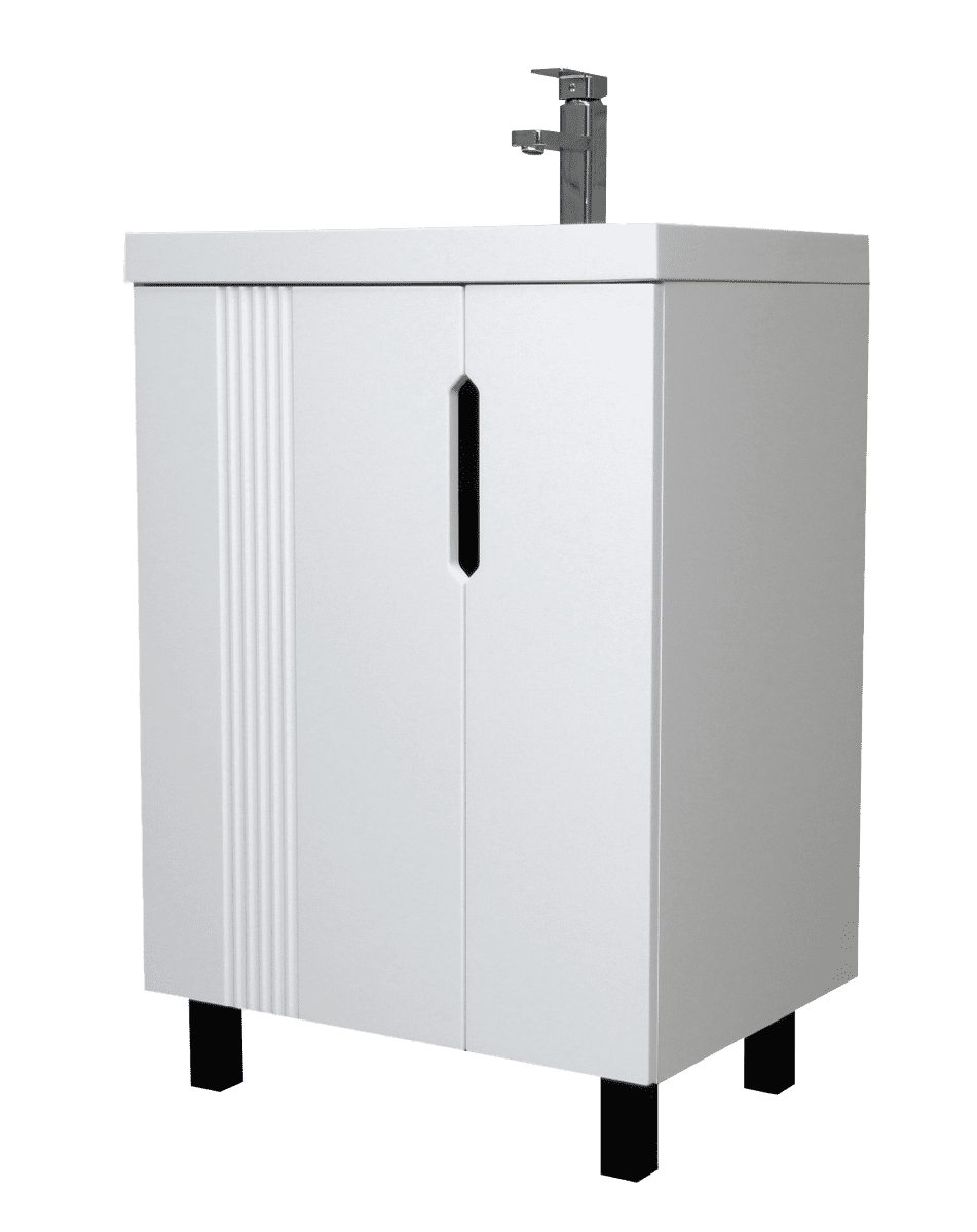 Тумба в ванную Айсберг Bazis 60 Марта без ящика, белый, DA3501T