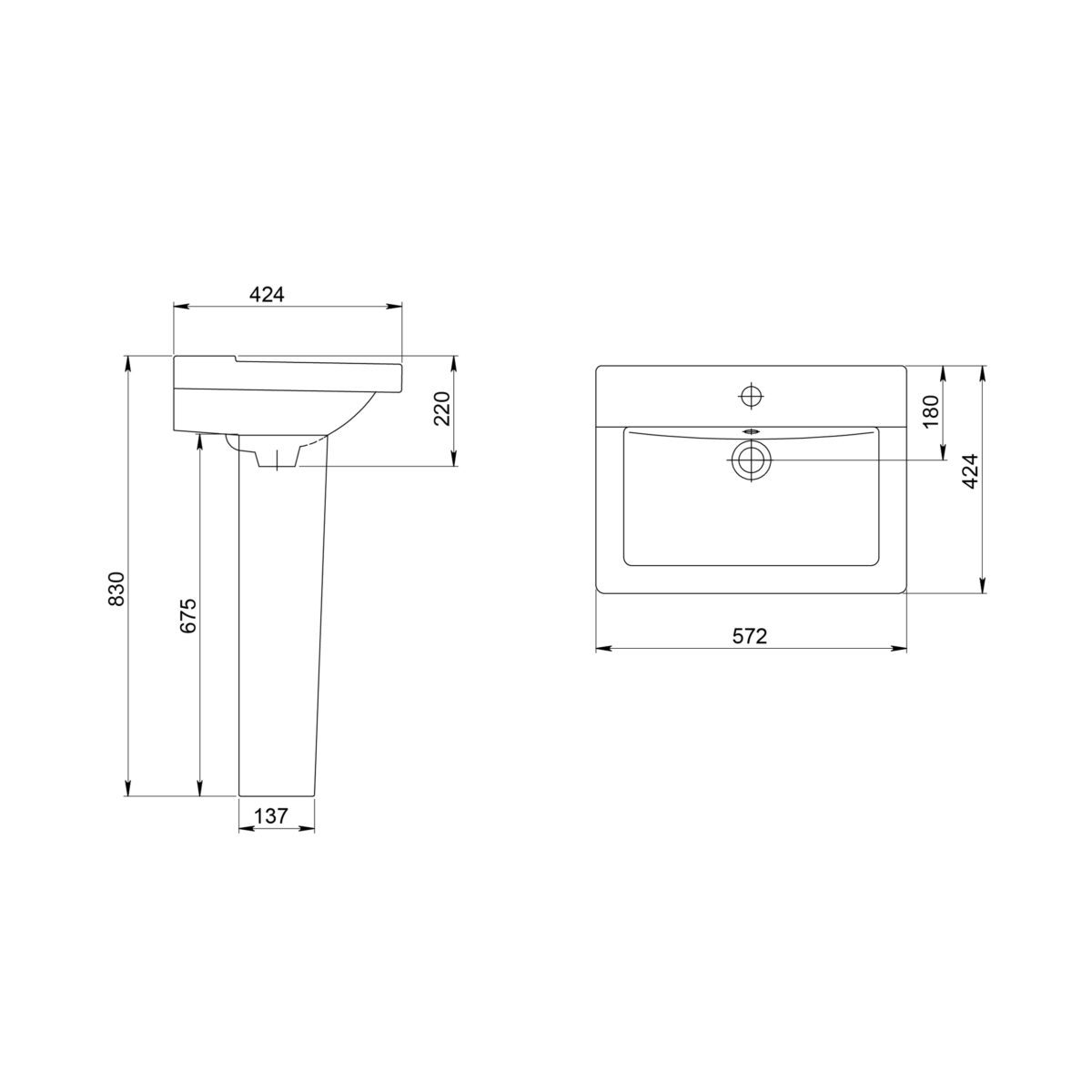 Умывальник Santeri Орион 57,2, 131108S0011B0 — изображение 6