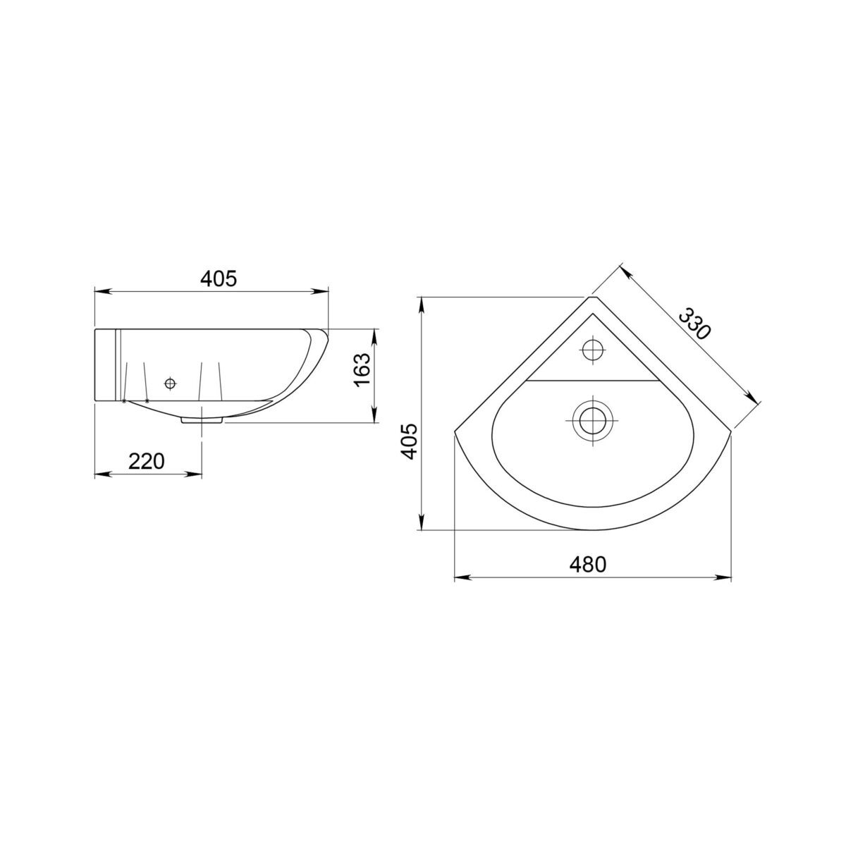 Умывальник Santeri Радиан 48, 131309S0010B0 — изображение 3