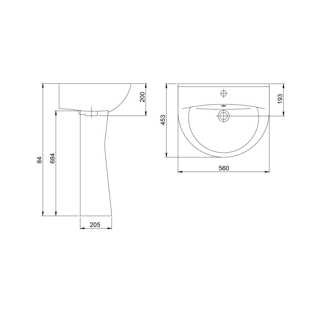 Умывальник Santeri Виктория 56, 131116S0011B0 — изображение 5