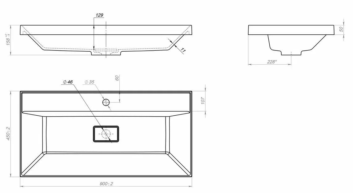 Умывальник Versalia Bazis 90, 4670142930013 — изображение 2