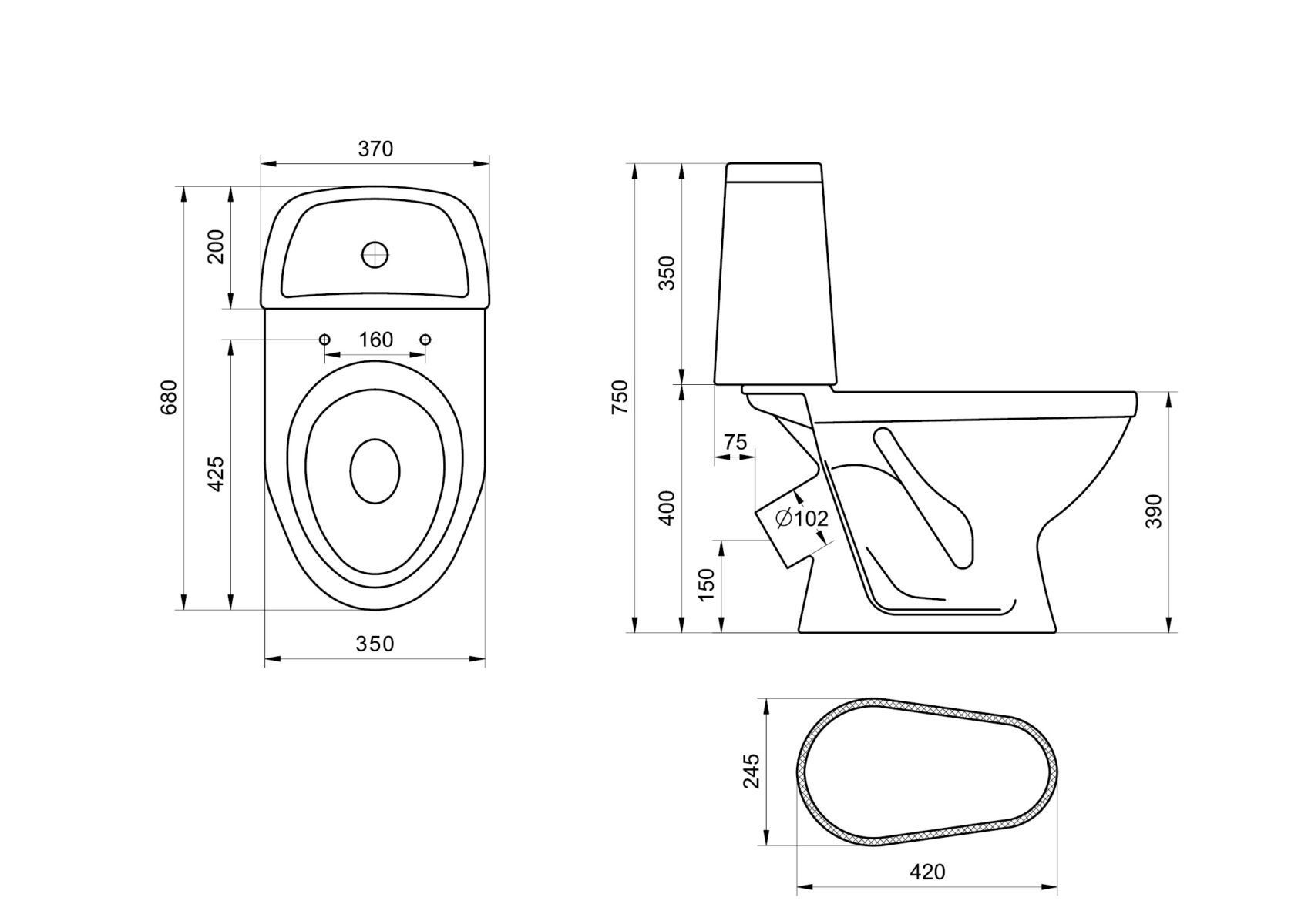 Унитаз напольный Santeri Соната, 1P2062S0000BF — изображение 9