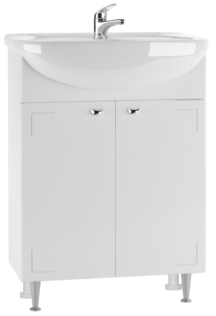 Тумба в ванную Айсберг Уют 60 Классик с корзиной для белья, DA1025T