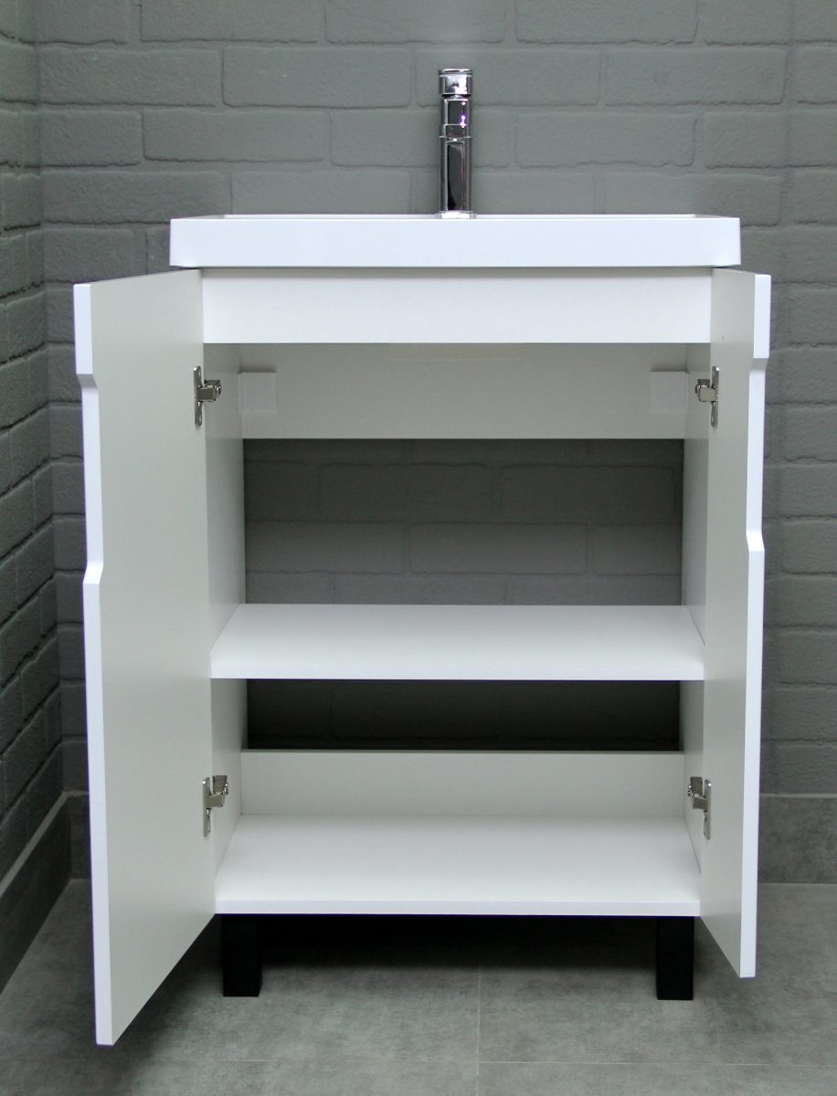 Тумба в ванную Айсберг Bazis 60 Марта без ящика, белый, DA3501T — изображение 6