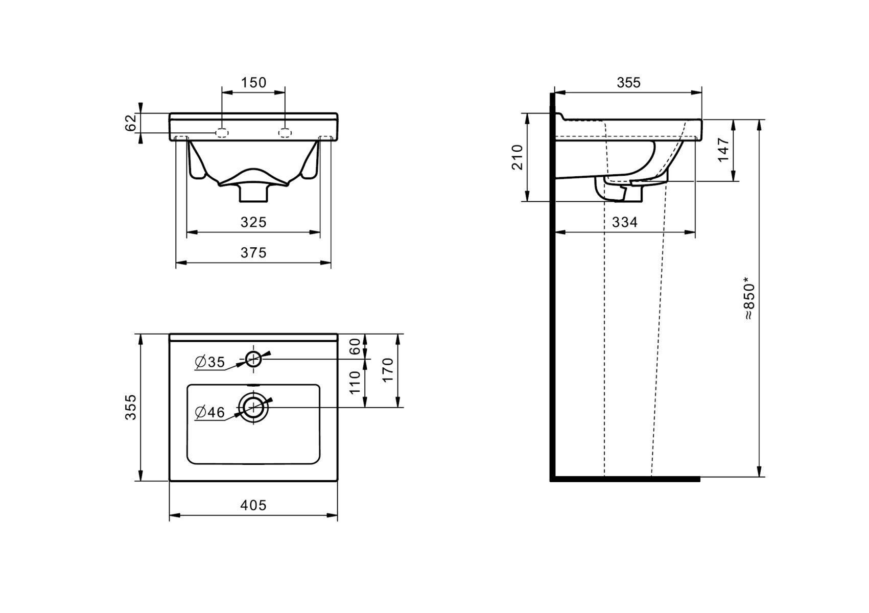 Умывальник Santeri Визит 40, 131177S0011B0 — изображение 4