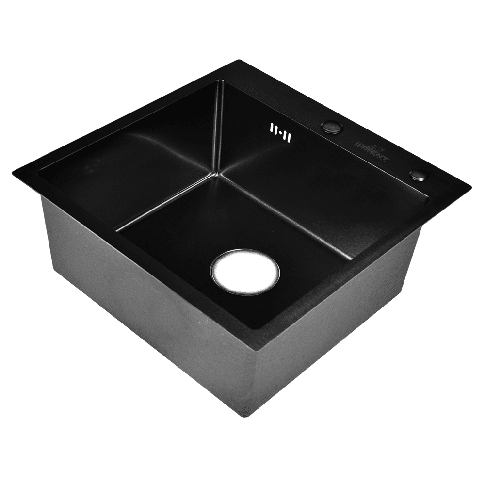 Кухонная мойка без сифона WISENT W35050B (графит/матовая)