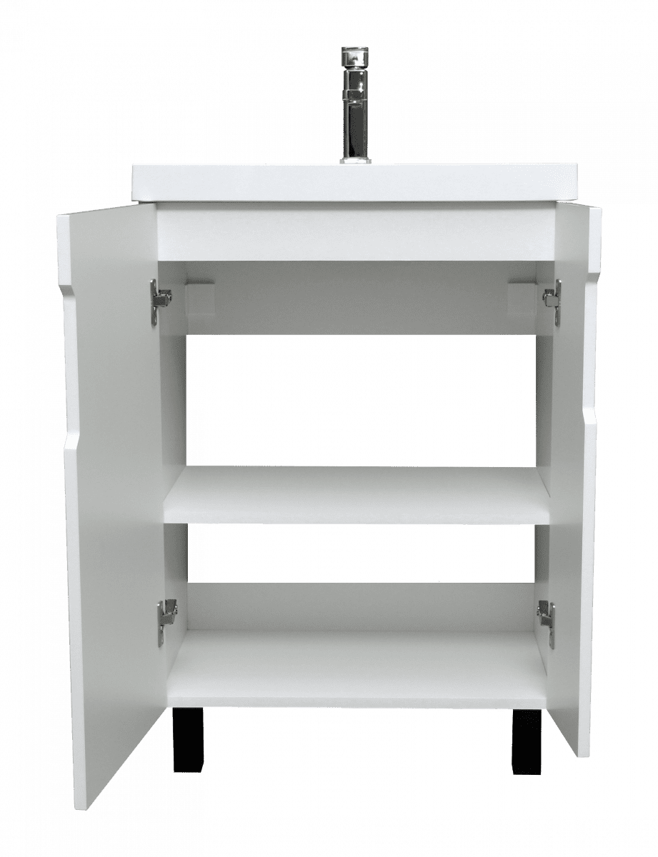 Тумба в ванную Айсберг Bazis 60 Марта без ящика, белый, DA3501T — изображение 3