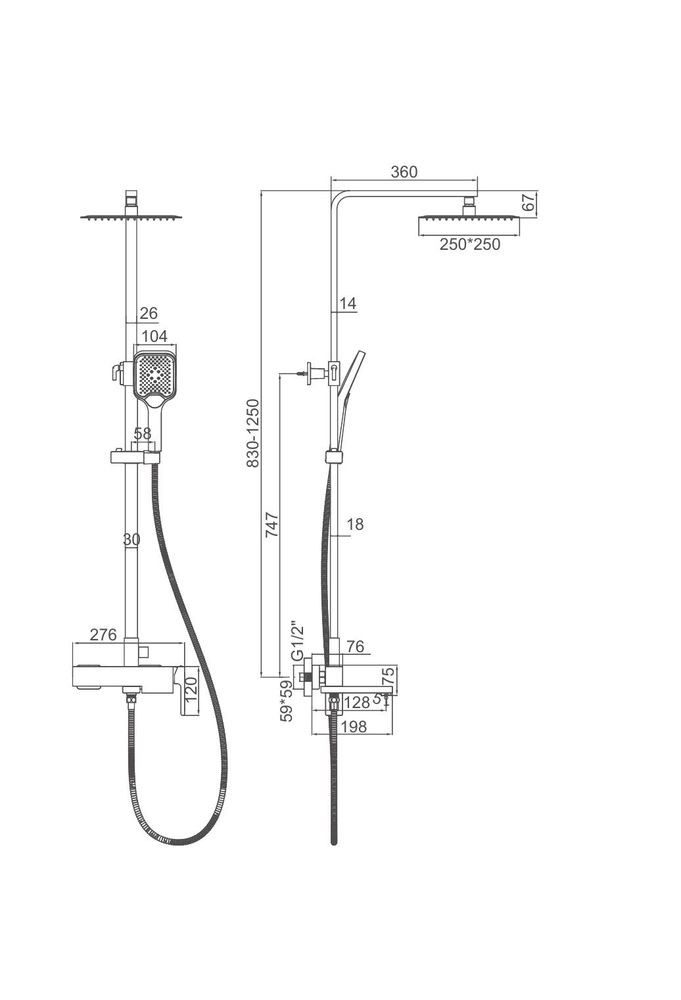 Душевая система GERHANS K19127 — изображение 2