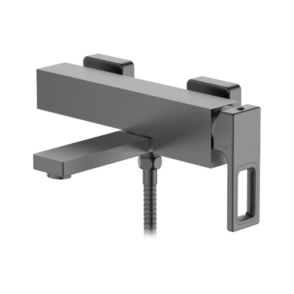 Смеситель для ванны GERHANS K13027D, оружейная сталь