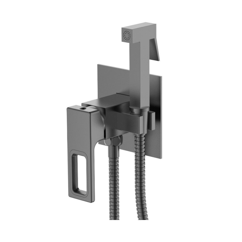 Смеситель скрытого монтажа для гигиенического душа GERHANS K15227D, оружейная сталь
