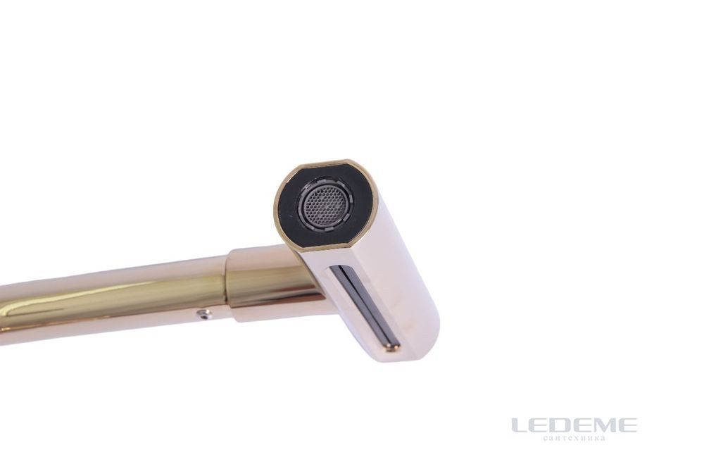 Многофункциональный смеситель для кухни Ledeme L4099G-4, золото — изображение 8