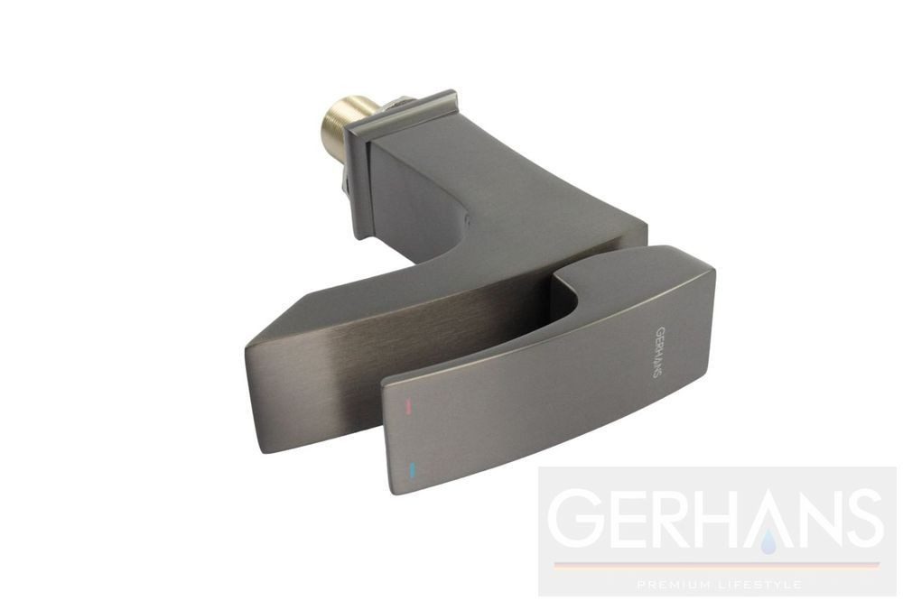 Cмеситель для умывальника GERHANS K11014D, оружейная сталь — изображение 4