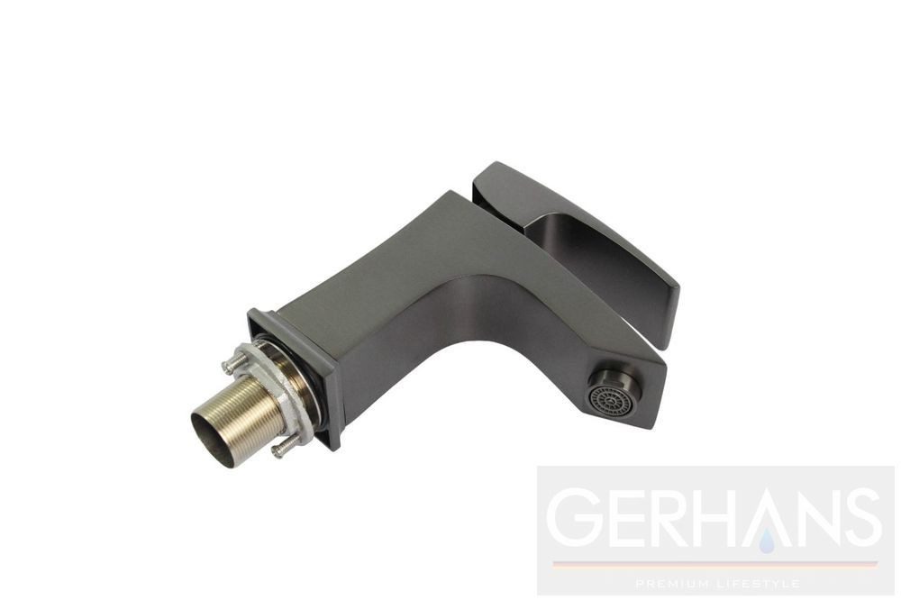 Cмеситель для умывальника GERHANS K11014D, оружейная сталь — изображение 2