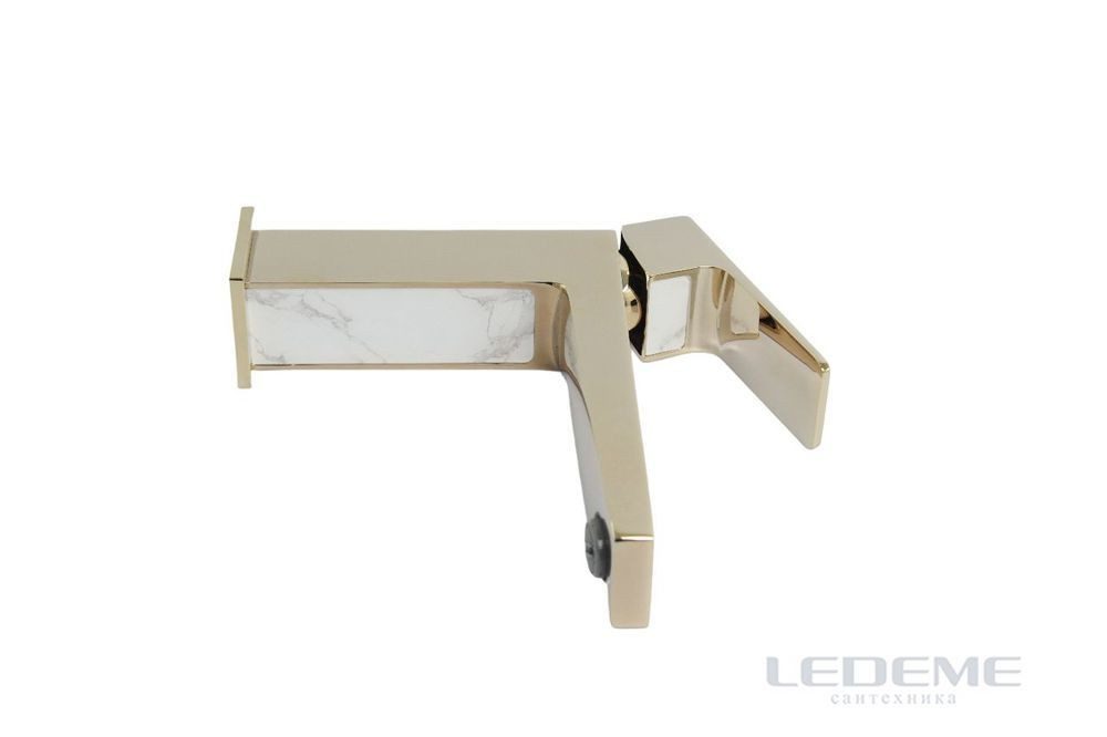 Смеситель для умывальника Ledeme L1073G, золото — изображение 8
