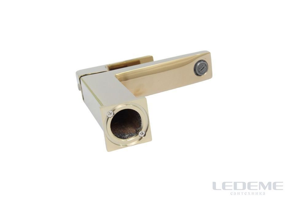 Смеситель для умывальника Ledeme L1073G, золото — изображение 6