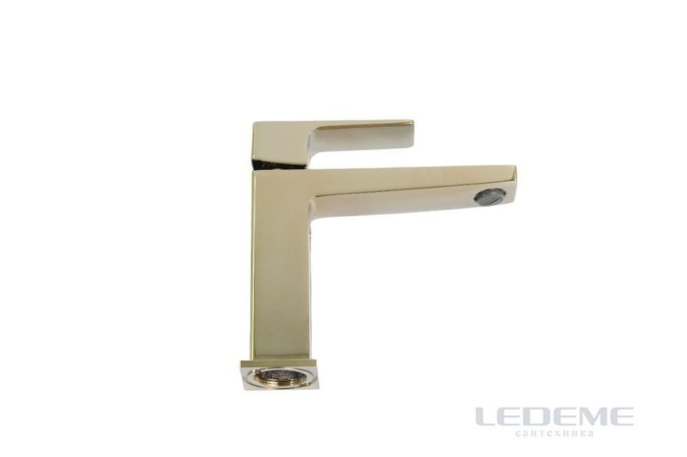 Смеситель для умывальника Ledeme L1073G, золото — изображение 4