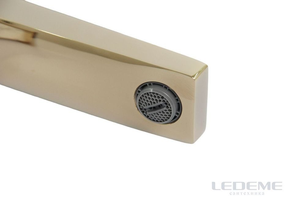 Смеситель для умывальника Ledeme L1073G, золото — изображение 7