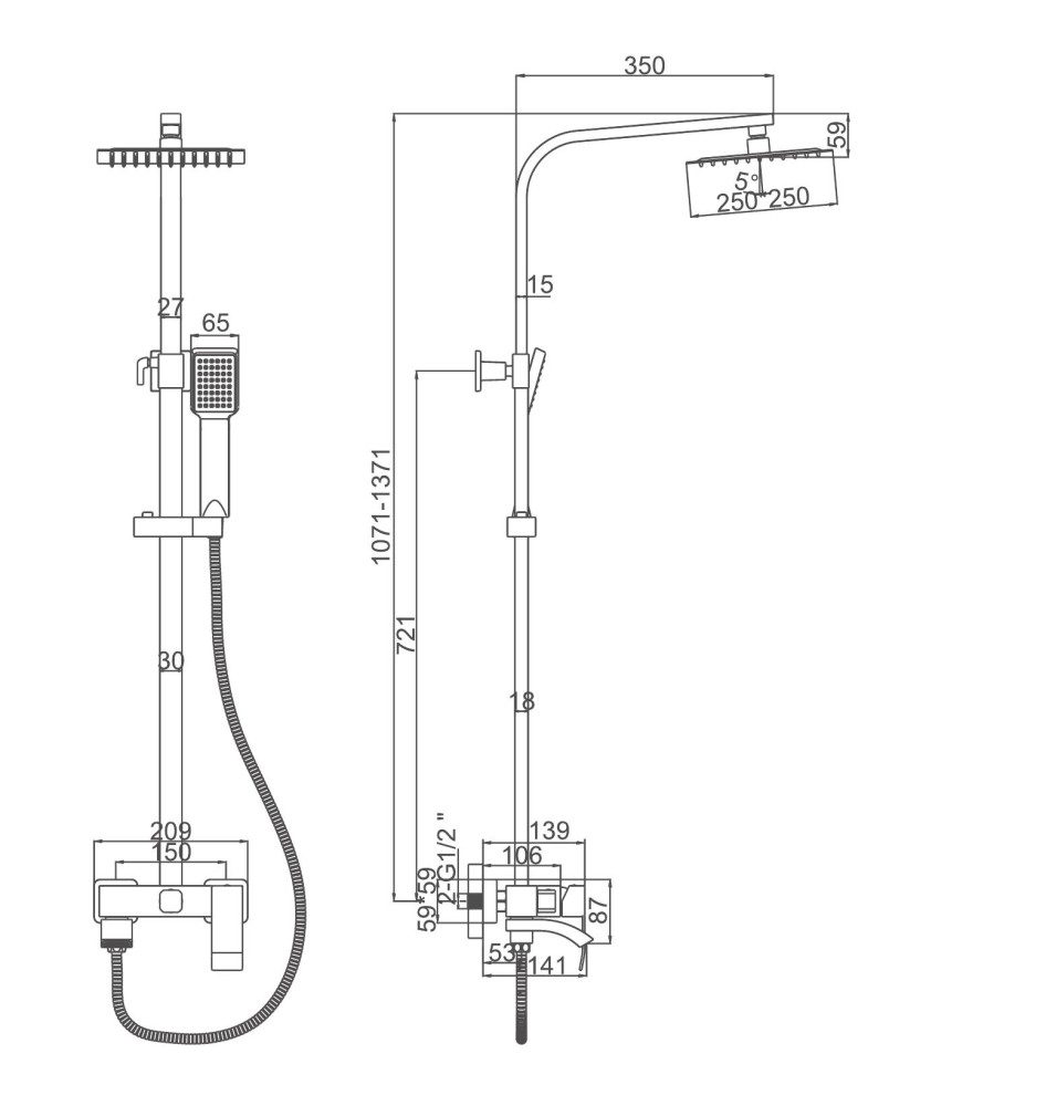 Душевая система Ledeme L72417-1 — изображение 2