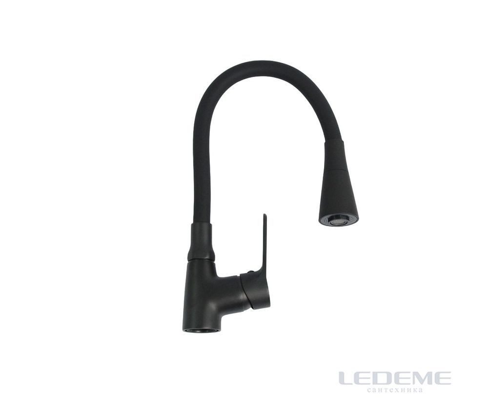 Смеситель для кухни с гибким изливом Ledeme L4161B-2 — изображение 4