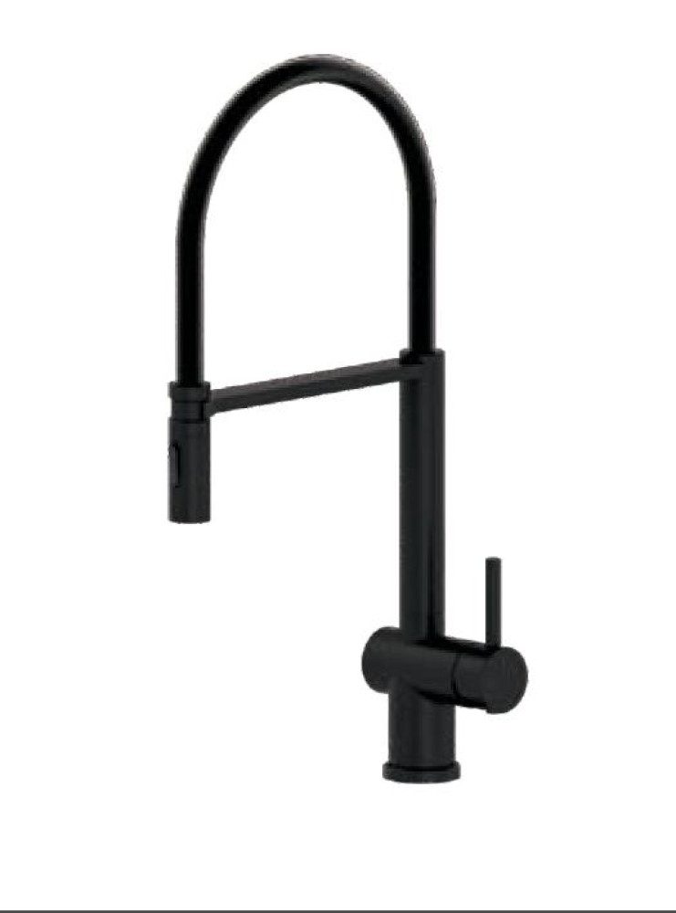 Смеситель для кухни с гибким изливом GERHANS K14290B-2, чёрный/чёрный