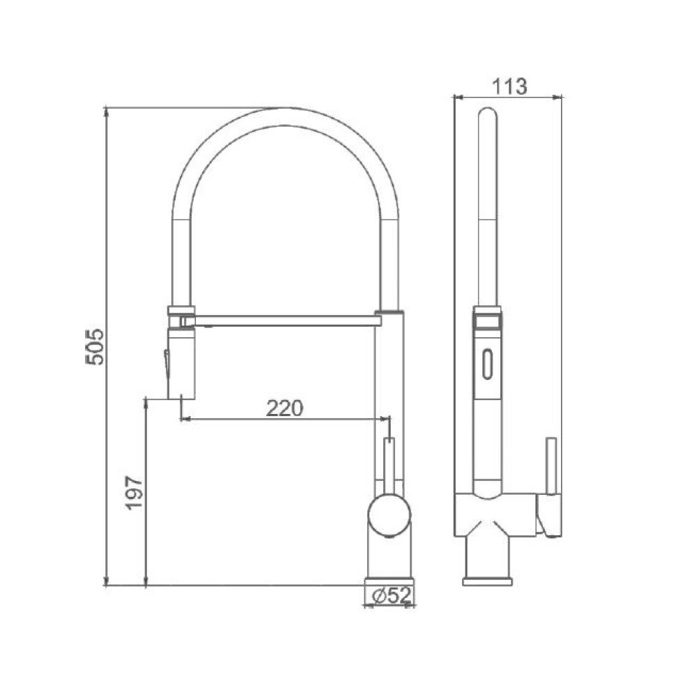 Смеситель для кухни с гибким изливом GERHANS K14290Y-3, золотой сатин/белый — изображение 4