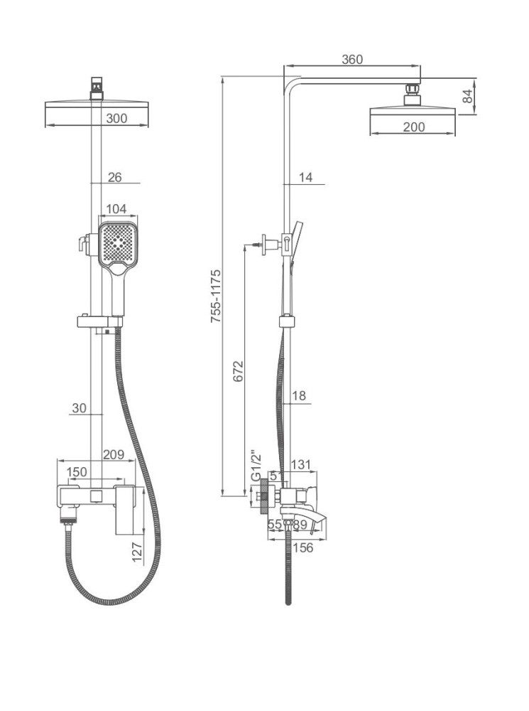Душевая система GERHANS K19114 — изображение 2