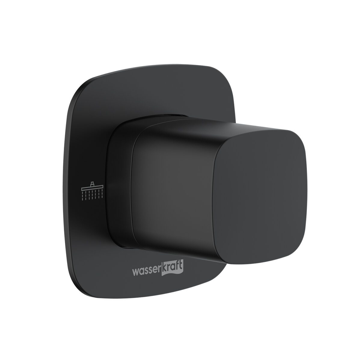 Переключатель на 2 выхода Wasserkraft A264, чёрный Soft-touch