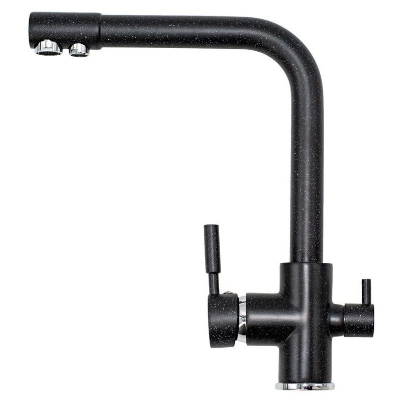 Смеситель для кухни под фильтр Gerhans KK4055-3-22, чёрный