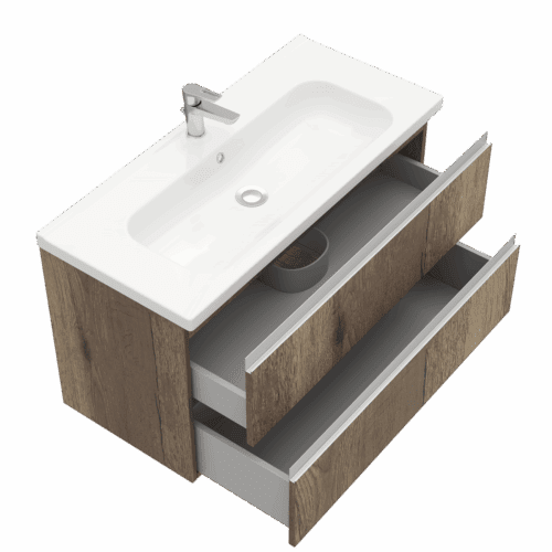 Тумба подвесная Laparet ELECTRA 90, дуб Рока, LE-WCAB-90-322