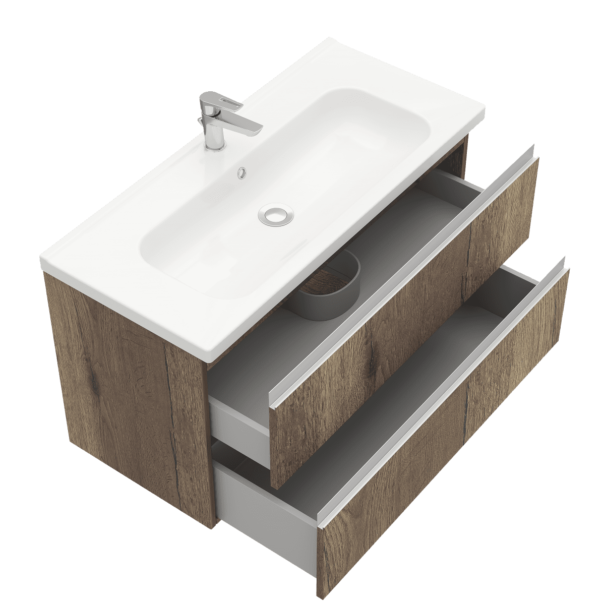 Тумба подвесная Laparet ELECTRA 90, дуб Рока, LE-WCAB-90-322