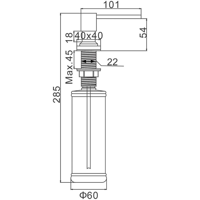 Дозатор для моющего средства GERHANS K50404A, сатин — изображение 2