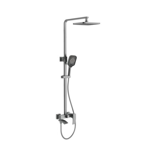 Душевая система GERHANS K19114D, оружейная сталь