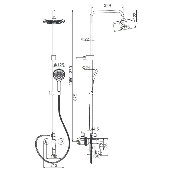 Душевая система Ledeme L2461 — изображение 2